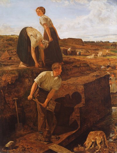 Peat Mining, 1869 by Thomas Wade